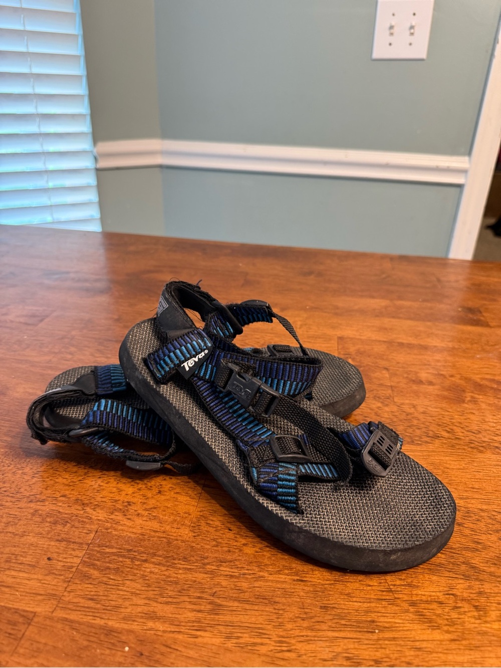 Rare 90s Teva Pepsi Promo Sandals Blue/Black Retro Gorpcore Hiking Shoes M 7 W 9